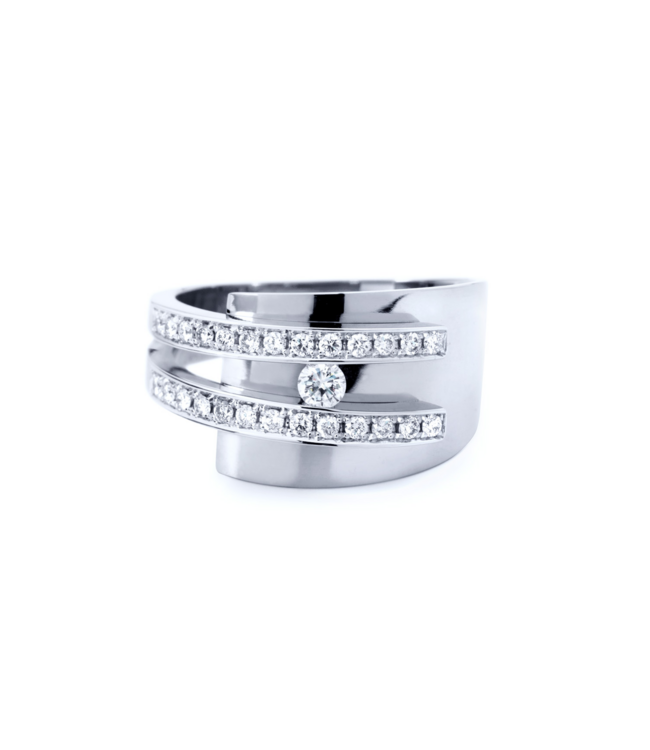 R&C Witgouden ring Galla Riche met 0.07ct