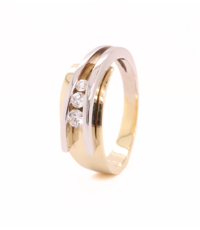 R&C Bicolor gouden Ring Galla Plus  0.26ct