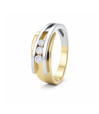R&C R&C Bicolor gouden Ring Galla Plus  0.26ct