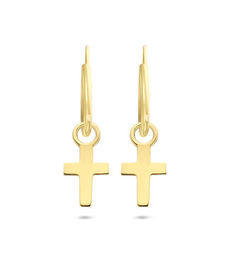 ROEMER ROEMER Oorringen 14k geelgoud kruis