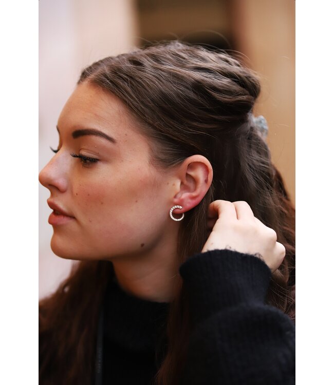 Noor oorsieraden roségoud met diamant 1.00ct W/Si