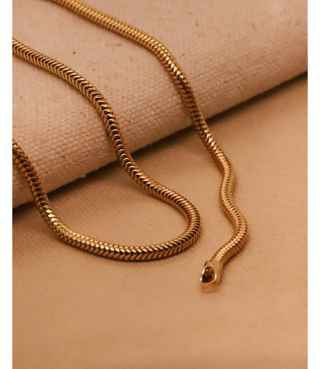 ROEMER geelgouden ketting Slang rond 2.5/45 14K