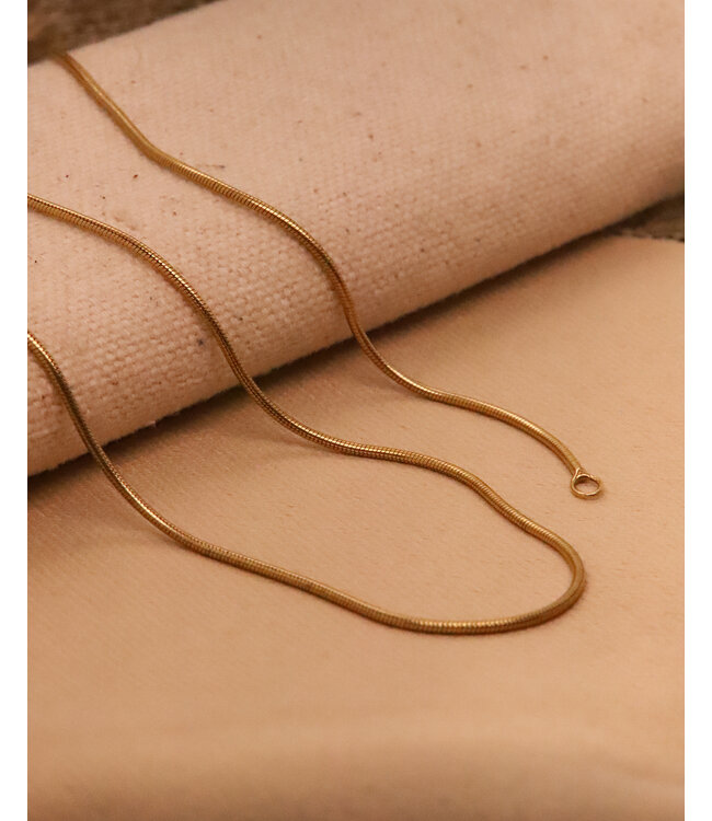 ROEMER 14K Geelgouden slangencollier 1,1mm 45cm