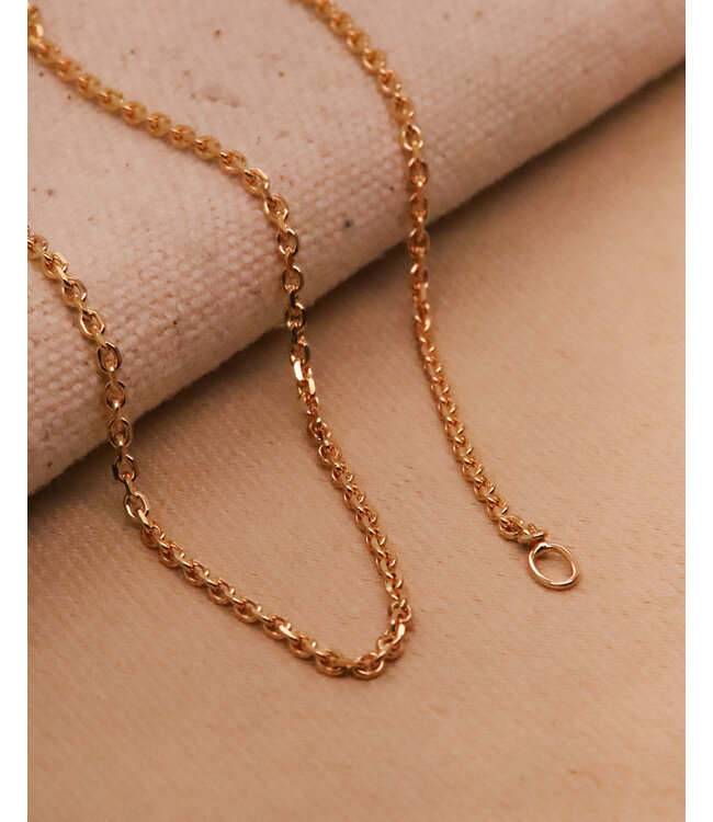 ROEMER geelgouden ketting anker gediamanteerd 1.5/42