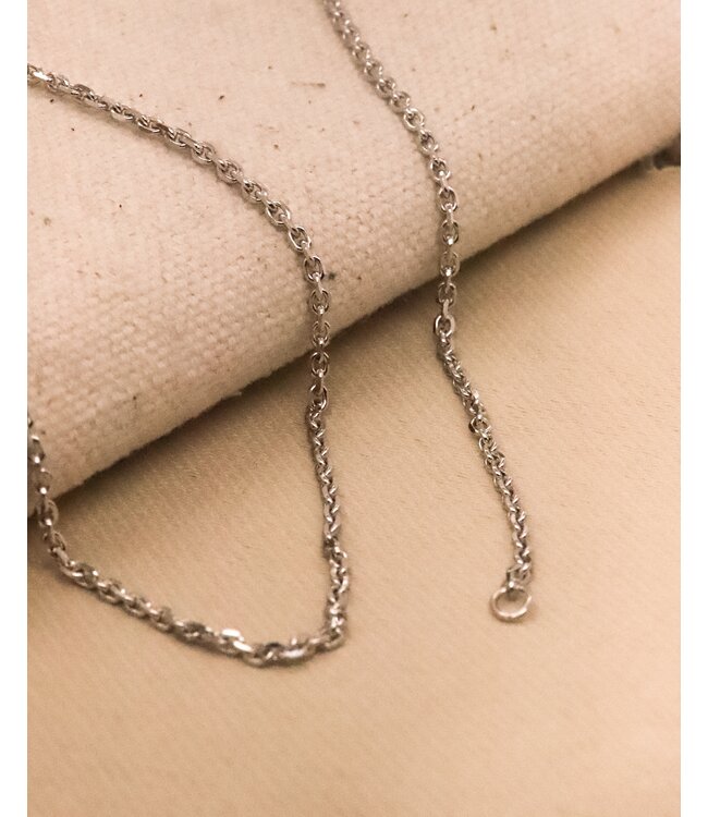 ROEMER witgouden ketting anker  gediamanteerd 1.5/45