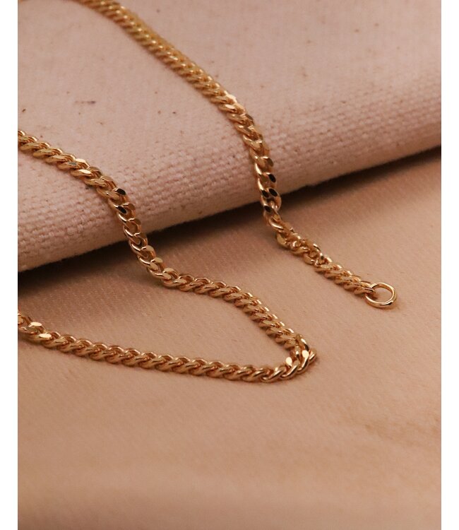 ROEMER geelgouden ketting gourmet  gelsepen 2.5/45 14K