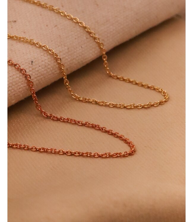ROEMER roségouden ketting anker rond 1.5/42