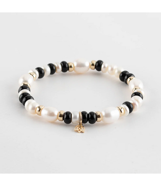 Y&G Y&G Armband Onyx, Parels en 14k geelgoud PSP0043