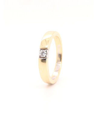 ROEMER ROEMER Ring 14k geel- en witgoud met diamant 0.10ct maat 54