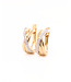 Passione Passione oorringen geel/witgoud 14k met 0.09ct diamant