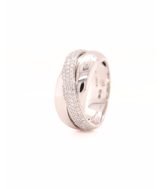 Passione Passione ring witgoud 14k met 0.60ct diamant maat 54