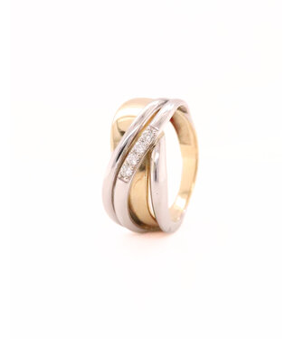 ROEMER ROEMER Ring 14k geel- & witgoud met diamant maat 54