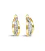 Passione Passione oorringen geel/witgoud 14k met 0.23ct diamant