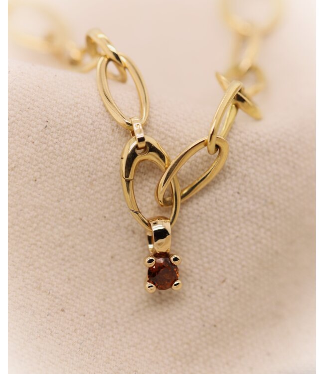 ROEMER by Bregje hanger Lily 18k geelgoud met natuurlijke cognac zirkoon