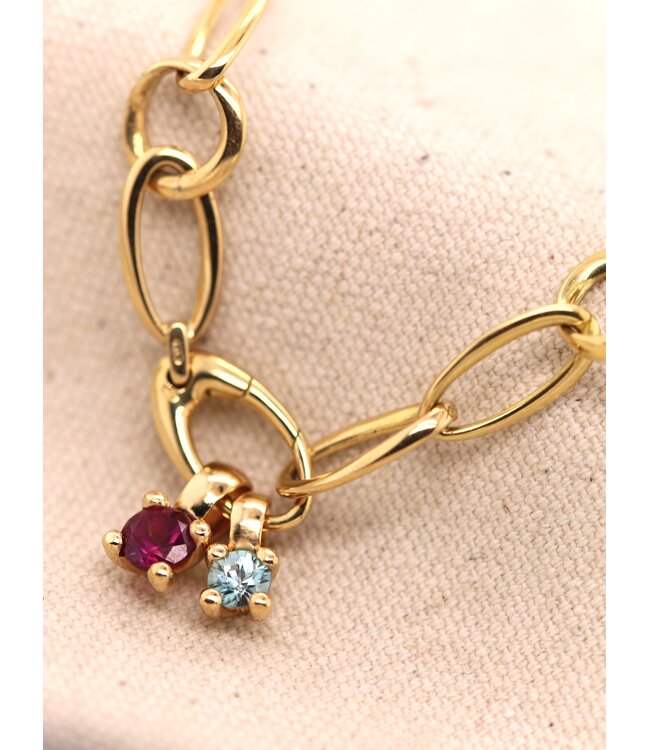 ROEMER by Bregje hanger Lily 18k geelgoud met natuurlijk blauwe zirkoon