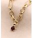 ROEMER by Bregje hanger Lily 18k geelgoud met rode granaat