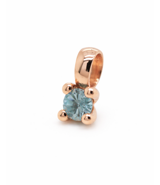 ROEMER by Bregje ROEMER by Bregje hanger Lily 18k roségoud met natuurlijk blauwe zirkoon