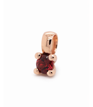 ROEMER by Bregje ROEMER by Bregje hanger Lily 18k roségoud met rode granaat