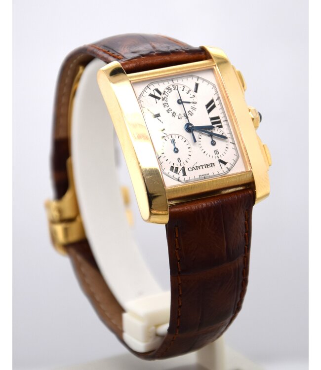 Cartier Horloge Pre-owned Française Chronograph 1830