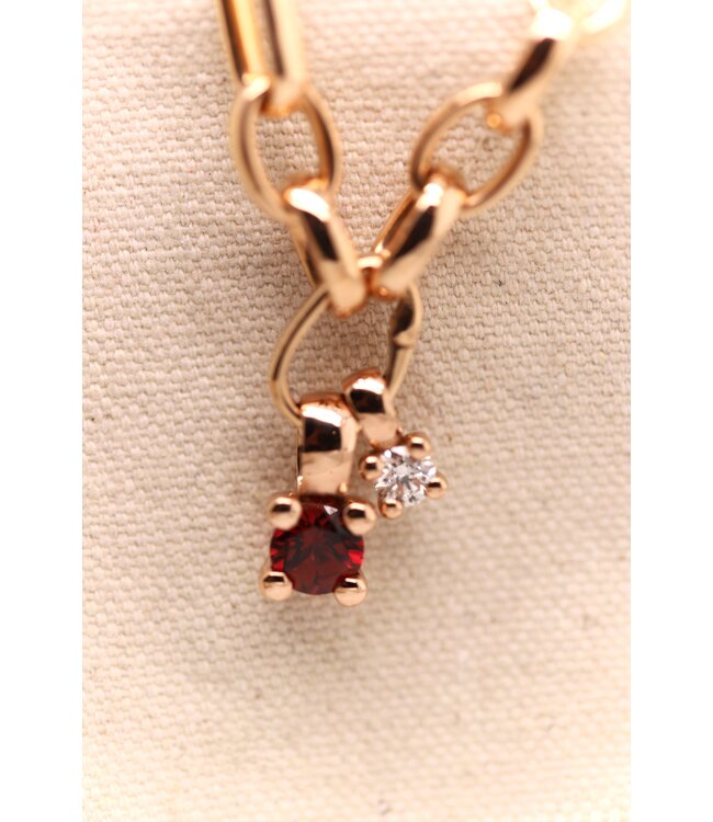 ROEMER by Bregje hanger Lily 18k roségoud met diamant 0.40ct