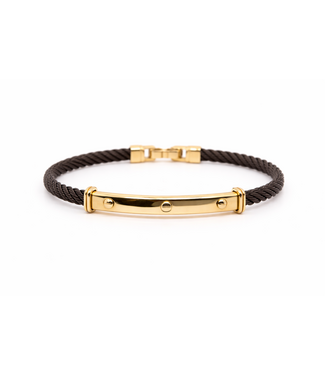 Borsari Borsari Herenarmband ORUS staal met 18k geelgoud BR-OR04CVY 20cm