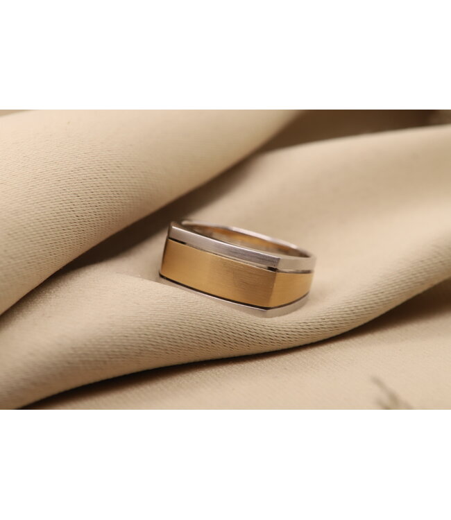 Roemer Zegelring 14k bicolor goud maat 63