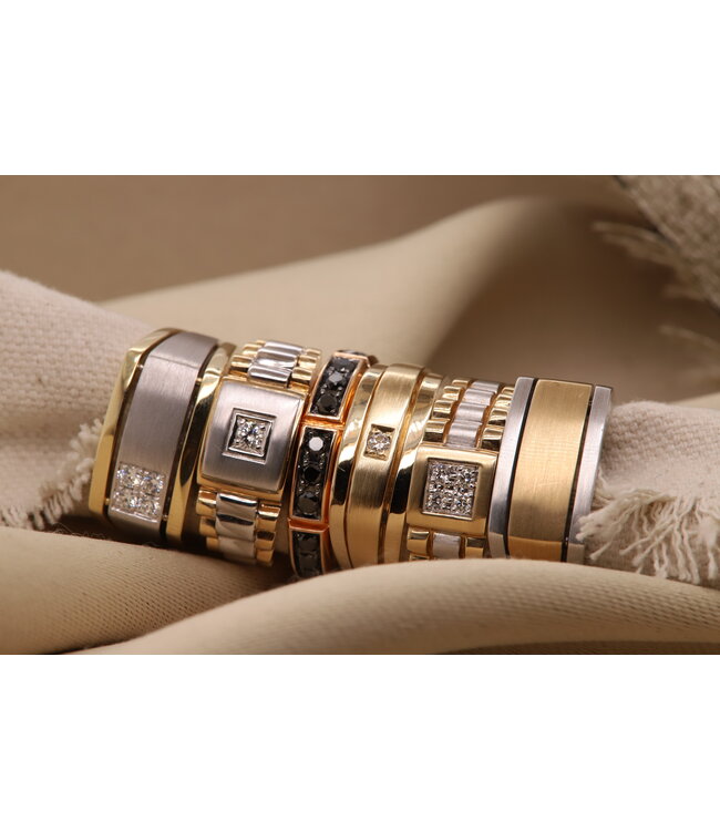 Roemer gouden herenring 0.05 ct. 40993 63