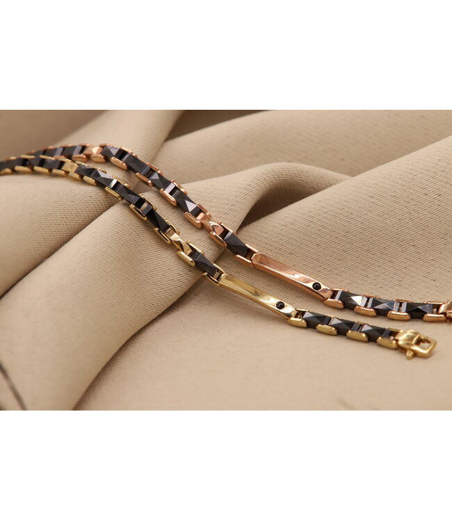ROEMER armband 18K geelgoud met keramiek 20247