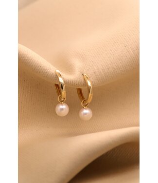 ROEMER ROEMER klapoorringen goud 13.5x2mm