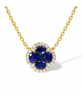 ROEMER ROEMER ketting met hanger Saffier 0.61ct en diamant 0.10ct