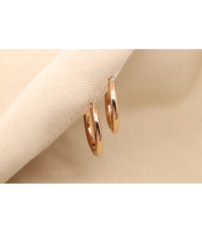 Oorring 14k roségoud met scharnier 2.5x20mm