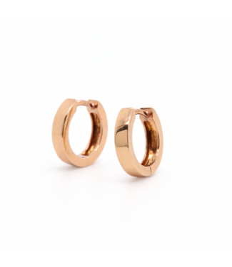 ROEMER ROEMER oorringen 14K rosegoud vlak 12.5 x 3mm