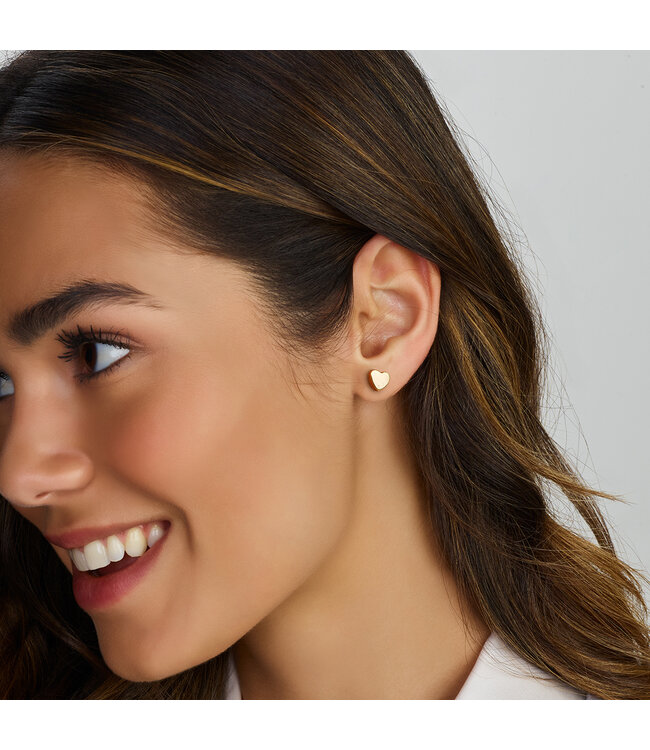 Tomylo oorknoppen goud 14k hartje 4mm