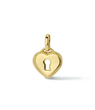 ROEMER ROEMER Hanger Hartje en slot 14k geelgoud