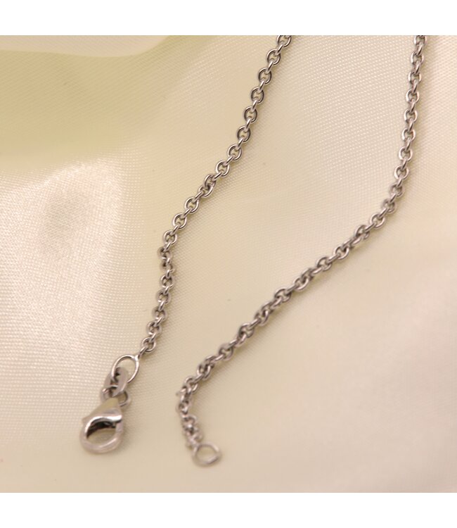 ROEMER witgouden ankercollier rond 50/1.9