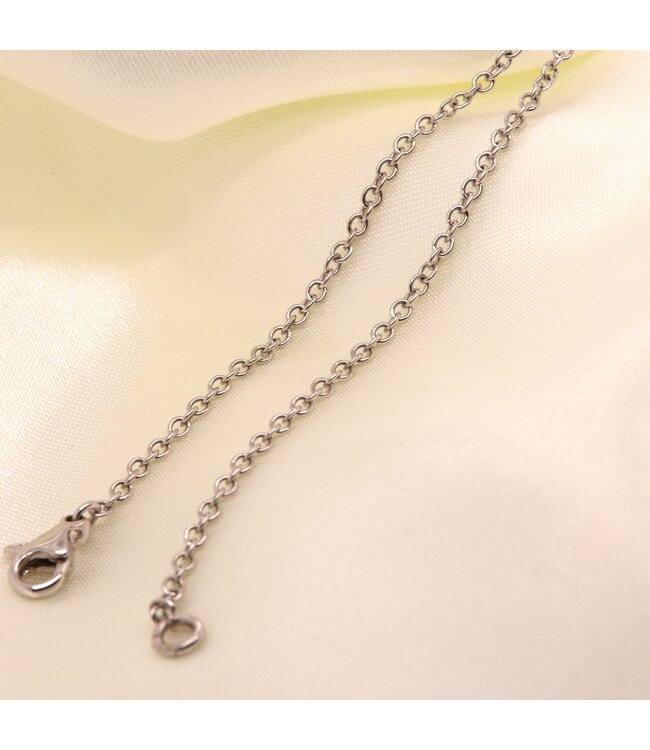 Positano 18k witgouden collier 70cm