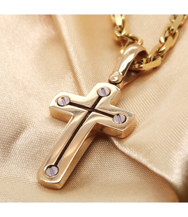 ROEMER Geel- en witgouden kruis