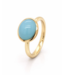 ROEMER by Bregje geelgouden ring met Chalcedoon