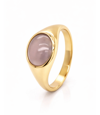 ROEMER by Bregje ROEMER by Bregje 14k geelgouden pinkring met chalcedoon