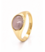 ROEMER by Bregje 14k geelgouden pinkring met chalcedoon