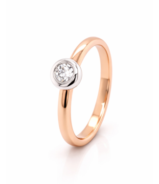 ROEMER by Bregje ROEMER by Bregje rosegouden ring met 0.20ct diamant F VVS