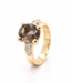 ROEMER by Bregje ring 18k geelgoud met Rookkwarts en bruine diamant