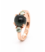 ROEMER by Bregje ROEMER by Bregje ring Solance 18K rosegoud met groene Toermalijn en mint groene diamant 0.34ct