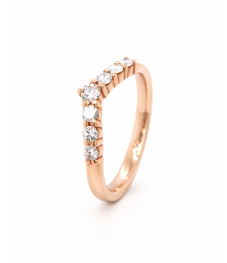 ROEMER by Bregje ROEMER by Bregje Roodgouden V ring met diamant
