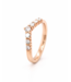 ROEMER by Bregje Roodgouden V ring met diamant