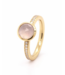 ROEMER by Bregje ROEMER by Bregje ring Single Bubble Diamond 18K geelgoud met Chalcedoon