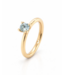 ROEMER by Bregje ROEMER by Bregje Ring Lily Small 18k geelgoud met blauwe Zirkoon
