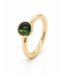 ROEMER by Bregje ROEMER by Bregje 18k geelgouden  ring Single Bubble met groene Toermalijn