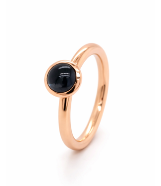 ROEMER by Bregje ROEMER by Bregje 18K rosegouden ring met London Blue Topaas