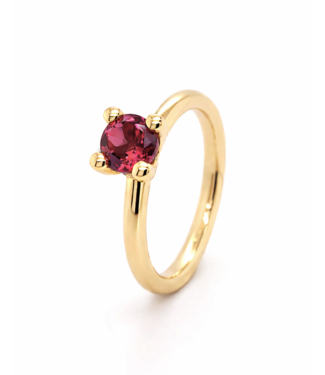 ROEMER by Bregje ROEMER by Bregje ring Lily 18K geelgoud met roze toermalijn